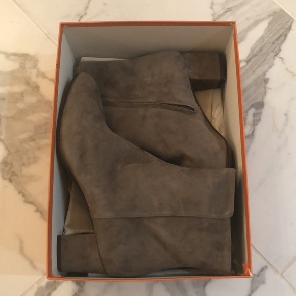 AGL Attilio Giusti Leombruni suede boot Pewter size 40 US 10 new in box fall - Picture 4 of 10